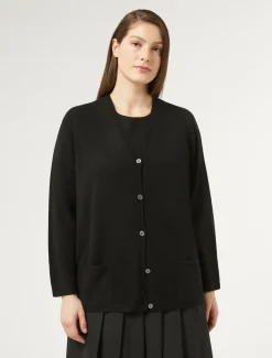 Marina Rinaldi Maglieria | Maglieria*Cardigan in cachemire NERO