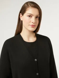 Marina Rinaldi Maglieria | Maglieria*Cardigan in cachemire NERO