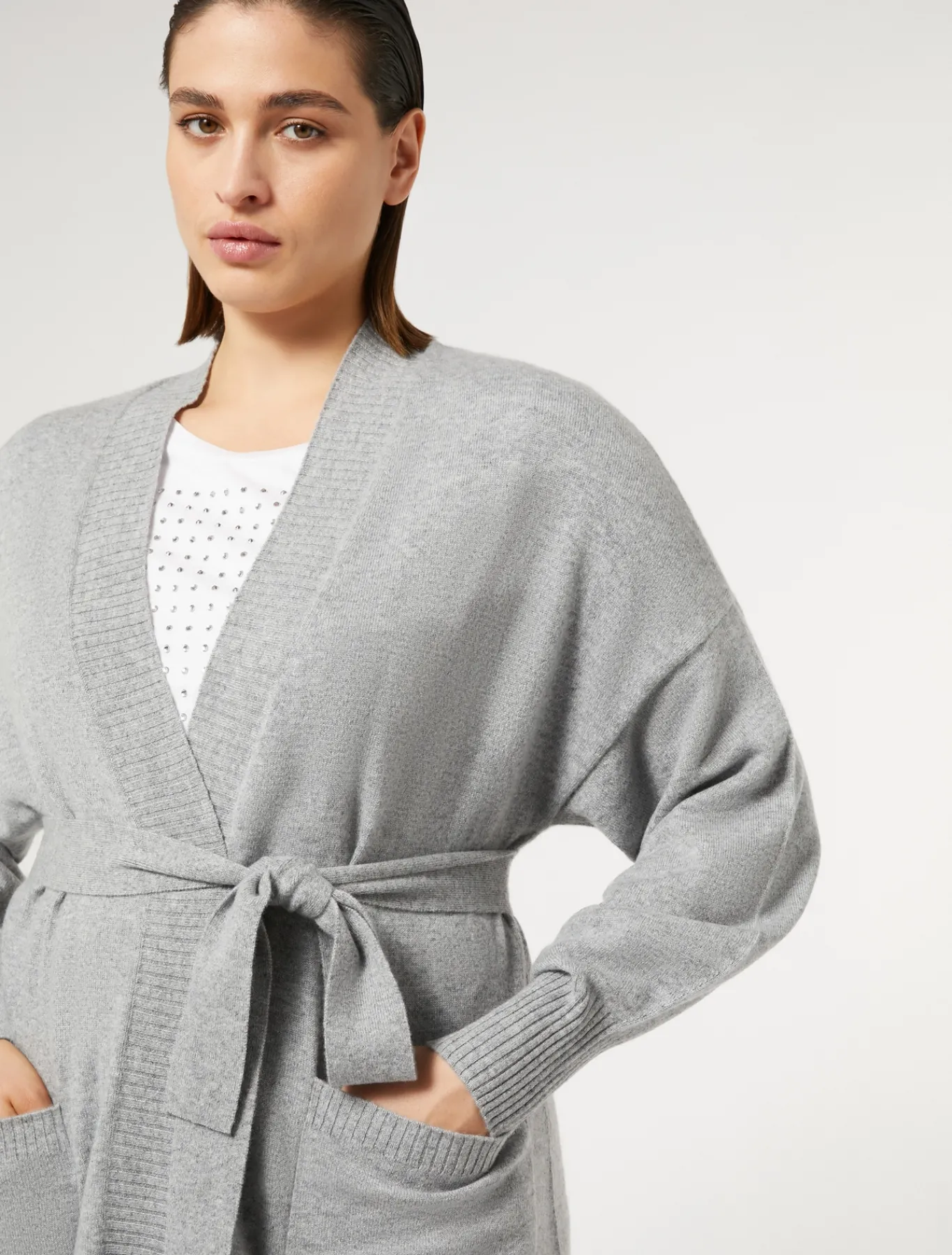 Marina Rinaldi Maglieria | Maglieria*Cardigan in cachemire GRIGIOMEDIO