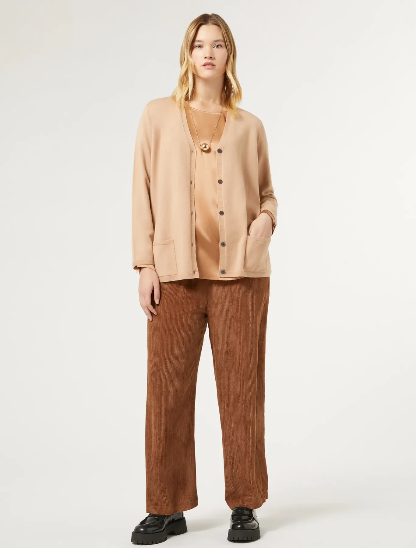 Marina Rinaldi Maglieria | Maglieria*Cardigan in cachemire CAMMELLO