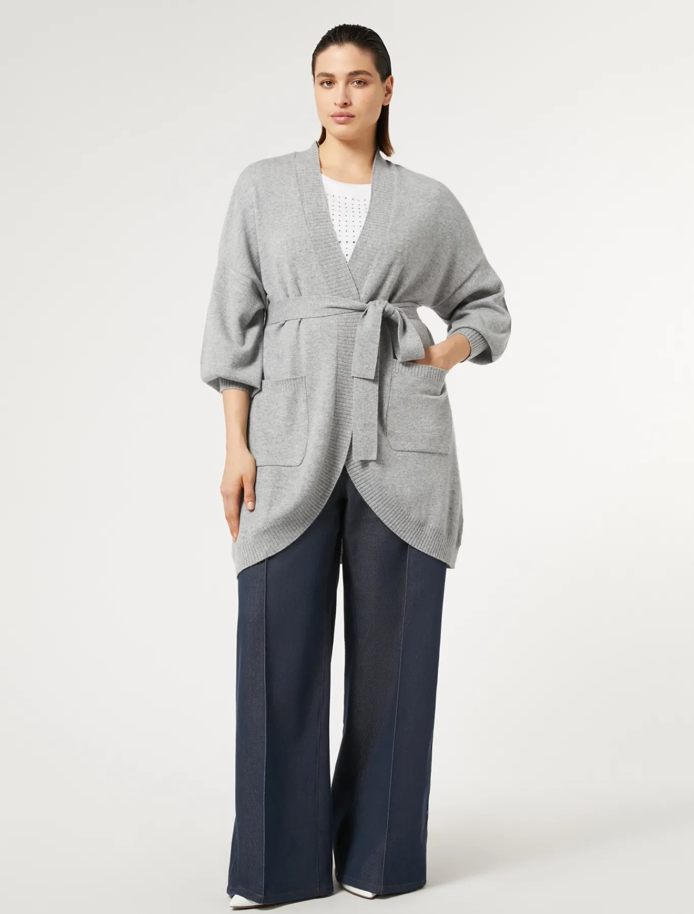 Marina Rinaldi Maglieria | Maglieria*Cardigan in cachemire GRIGIOMEDIO