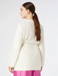Marina Rinaldi Maglieria | Maglieria*Cardigan in cotone BIANCO