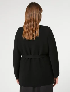 Marina Rinaldi Maglieria | Maglieria*Cardigan in cotone NERO