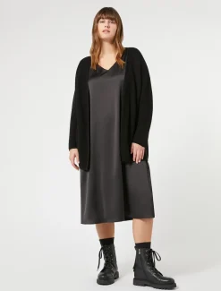 Marina Rinaldi Maglieria | Maglieria*Cardigan in cotone NERO