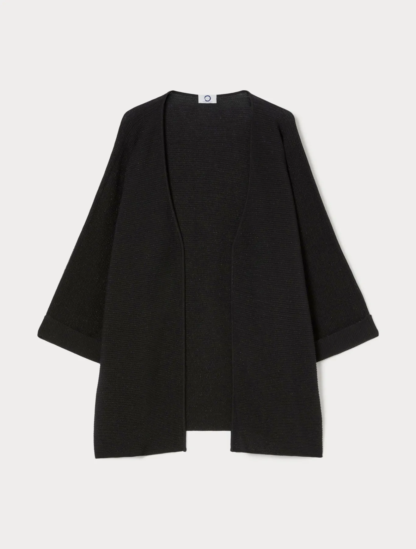 Marina Rinaldi Maglieria | Maglieria*Cardigan in cotone crêpe NERO
