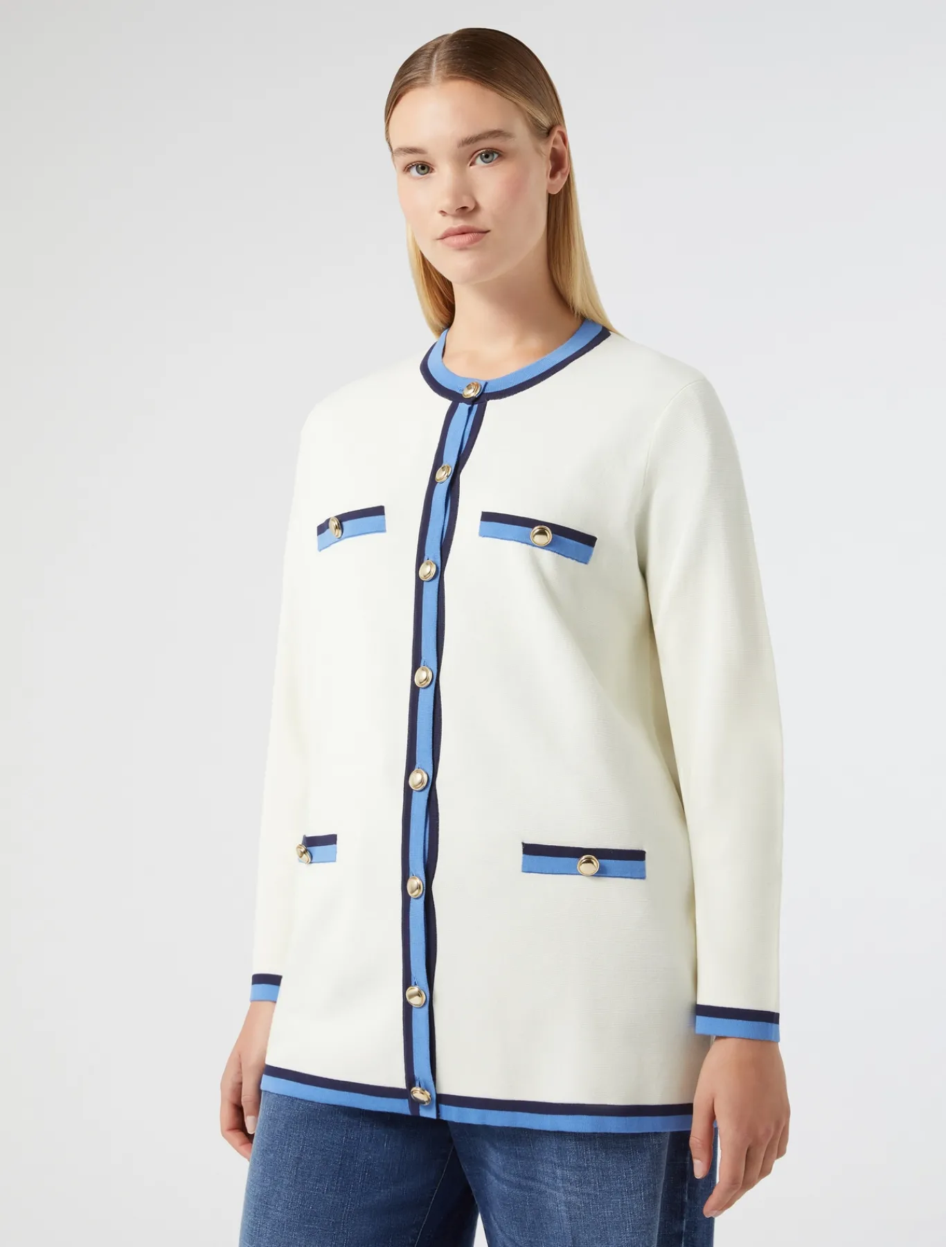 Marina Rinaldi Maglieria | Maglieria*Cardigan in cotone modal AVORIO
