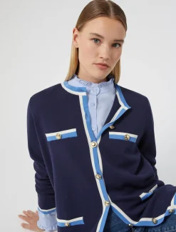 Marina Rinaldi Maglieria | Maglieria*Cardigan in cotone modal BLU