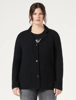 Marina Rinaldi Maglieria | Maglieria*Cardigan in filato di maglia e lana NERO