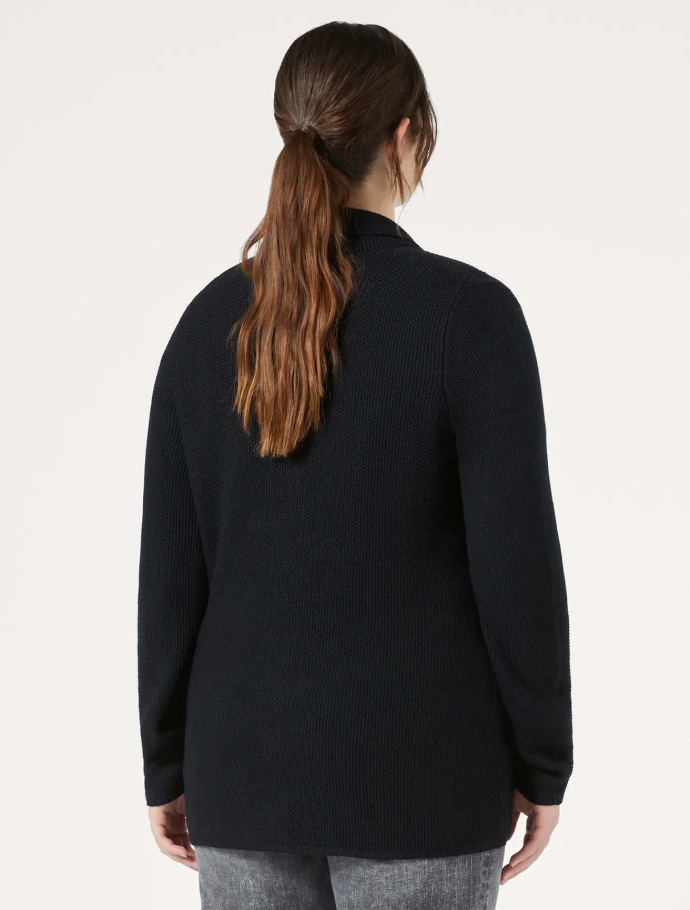 Marina Rinaldi Maglieria | Maglieria*Cardigan in filato di maglia e lana NERO