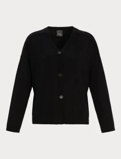 Marina Rinaldi Maglieria | Maglieria*Cardigan in filato di maglia e lana NERO