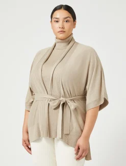 Marina Rinaldi Maglieria | Maglieria*Cardigan in filato di viscosa BEIGE