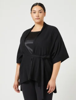 Marina Rinaldi Maglieria | Maglieria*Cardigan in filato di viscosa NERO