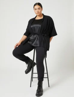 Marina Rinaldi Maglieria | Maglieria*Cardigan in filato di viscosa NERO