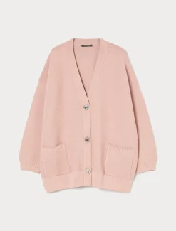 Marina Rinaldi Maglieria | Maglieria*Cardigan in filato neoprene NUDO