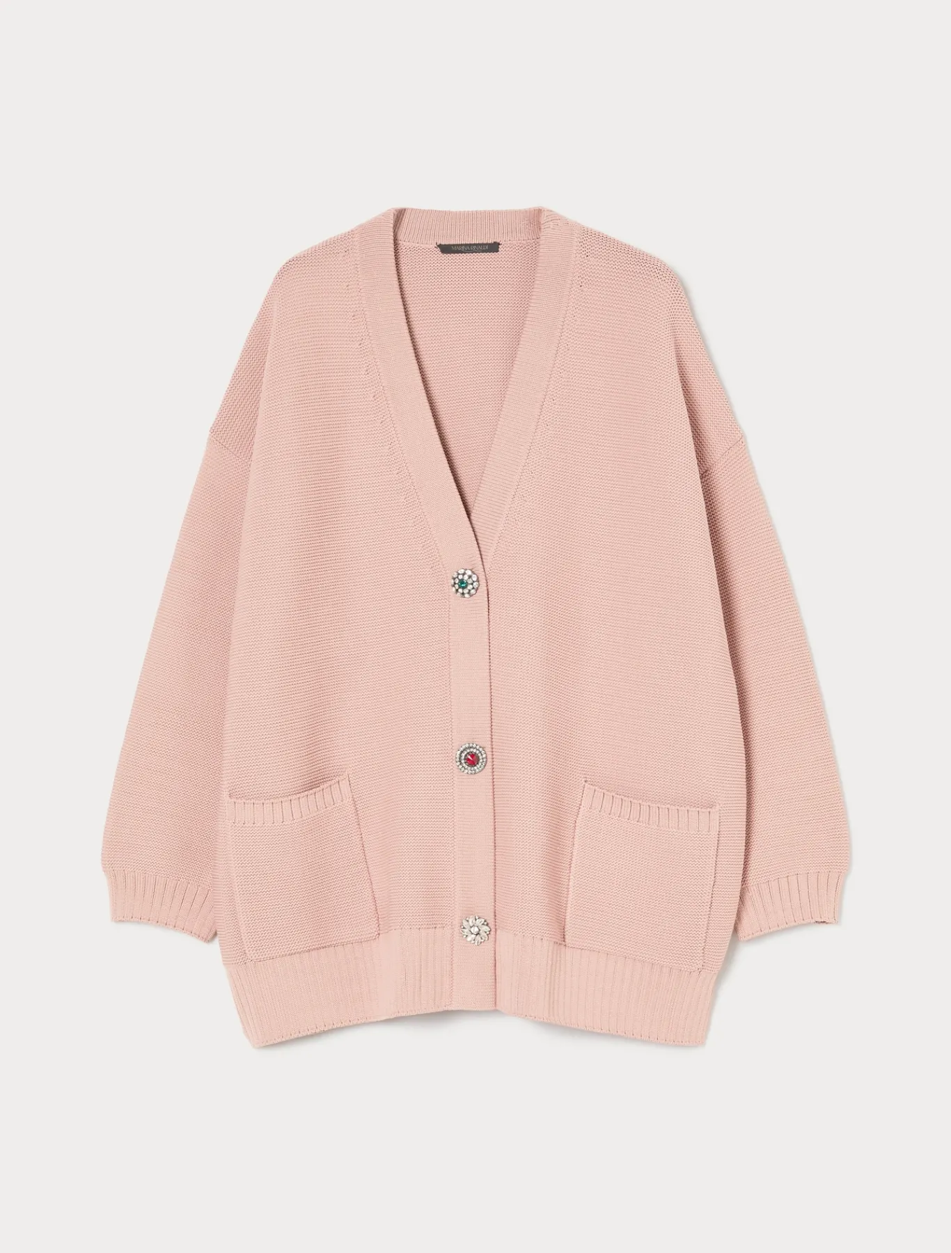 Marina Rinaldi Maglieria | Maglieria*Cardigan in filato neoprene NUDO