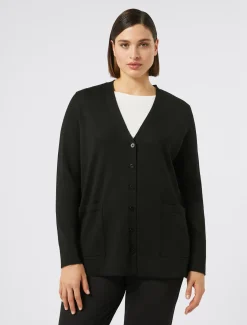 Marina Rinaldi Maglieria | Maglieria*Cardigan in lana NERO