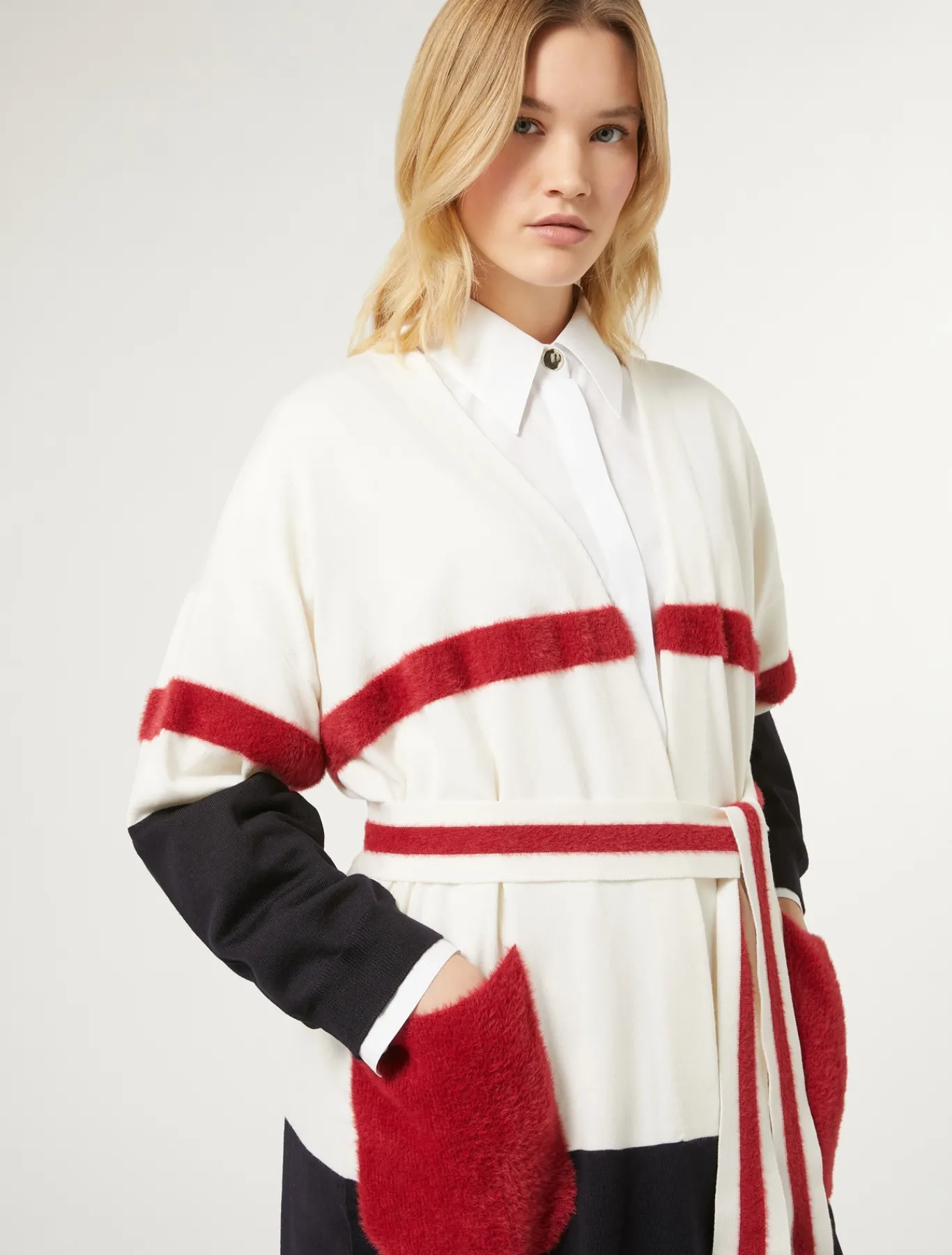 Marina Rinaldi Maglieria | Maglieria*Cardigan in lana BLUMARINO