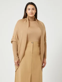 Marina Rinaldi Maglieria | Maglieria*Cardigan in lana e cachemire CAMMELLO