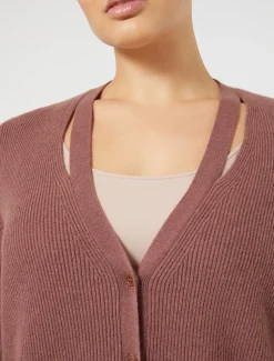 Marina Rinaldi Maglieria | Maglieria*Cardigan in lana e cachemire RUGGINE