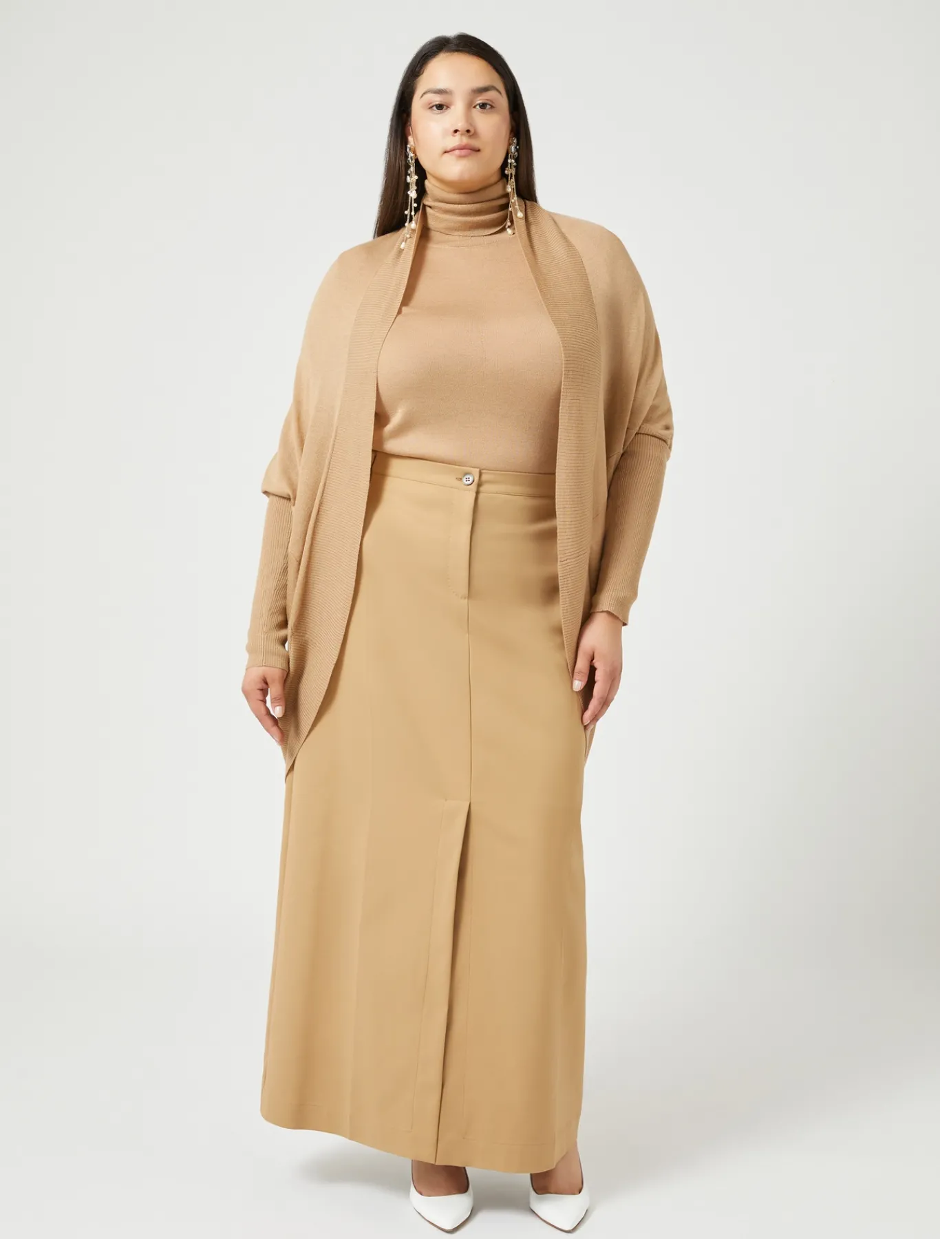 Marina Rinaldi Maglieria | Maglieria*Cardigan in lana e cachemire CAMMELLO