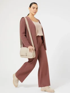 Marina Rinaldi Maglieria | Maglieria*Cardigan in lana e cachemire RUGGINE