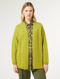 Marina Rinaldi Maglieria | Maglieria*Cardigan in lana e lurex LIME