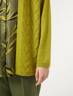 Marina Rinaldi Maglieria | Maglieria*Cardigan in lana e lurex LIME