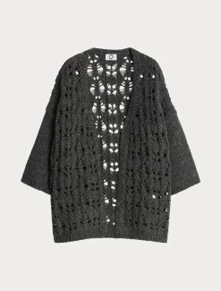 Marina Rinaldi Maglieria | Maglieria*Cardigan in lana e lurex GRIGIOSCURO