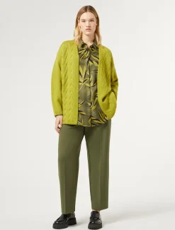 Marina Rinaldi Maglieria | Maglieria*Cardigan in lana e lurex LIME