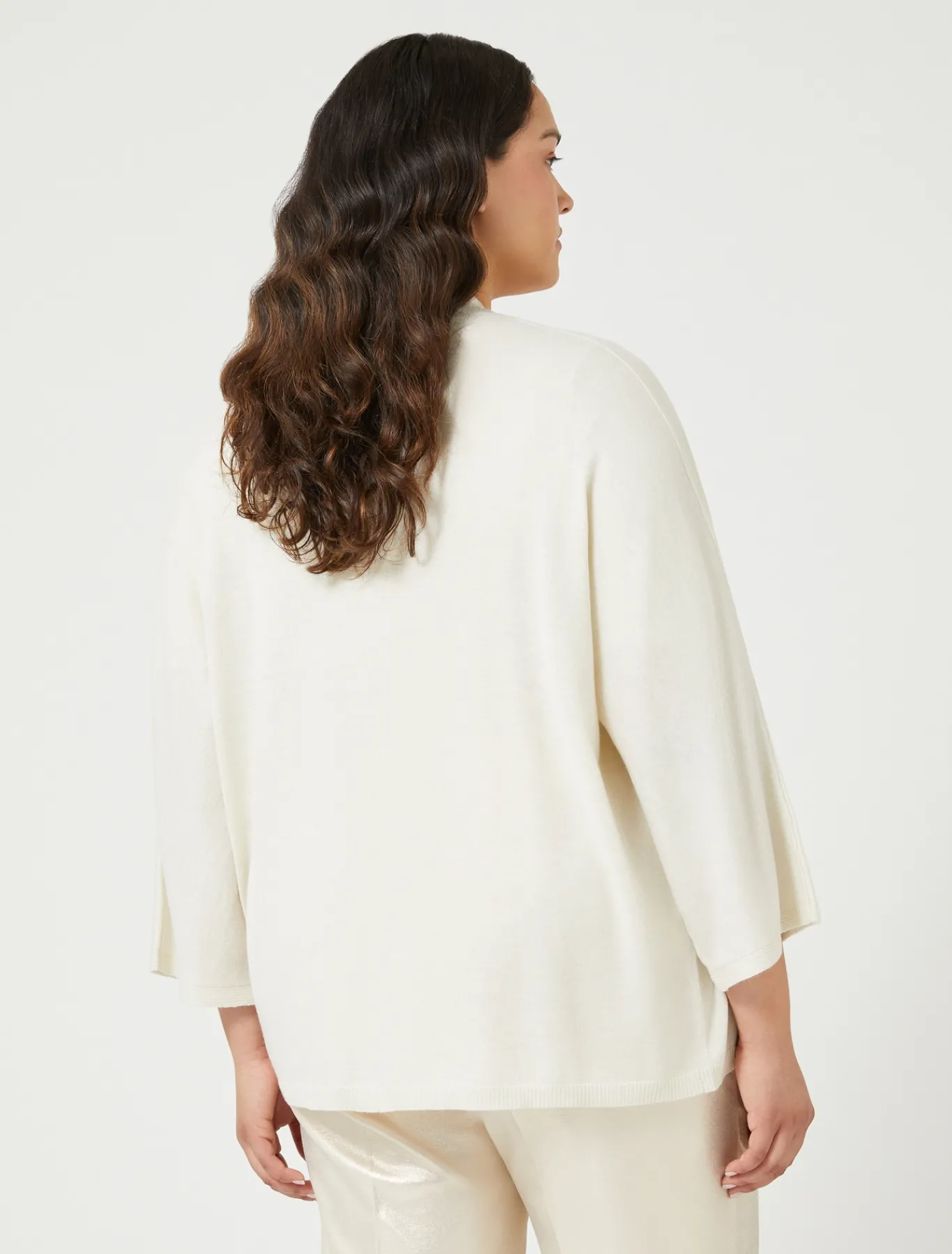 Marina Rinaldi Maglieria | Maglieria*Cardigan in lana metallizzata AVORIO