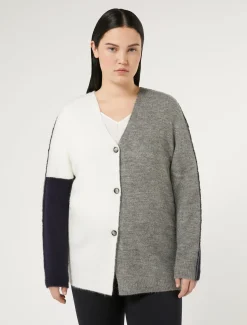 Marina Rinaldi Maglieria | Maglieria*Cardigan in lana soft BLUMARINO