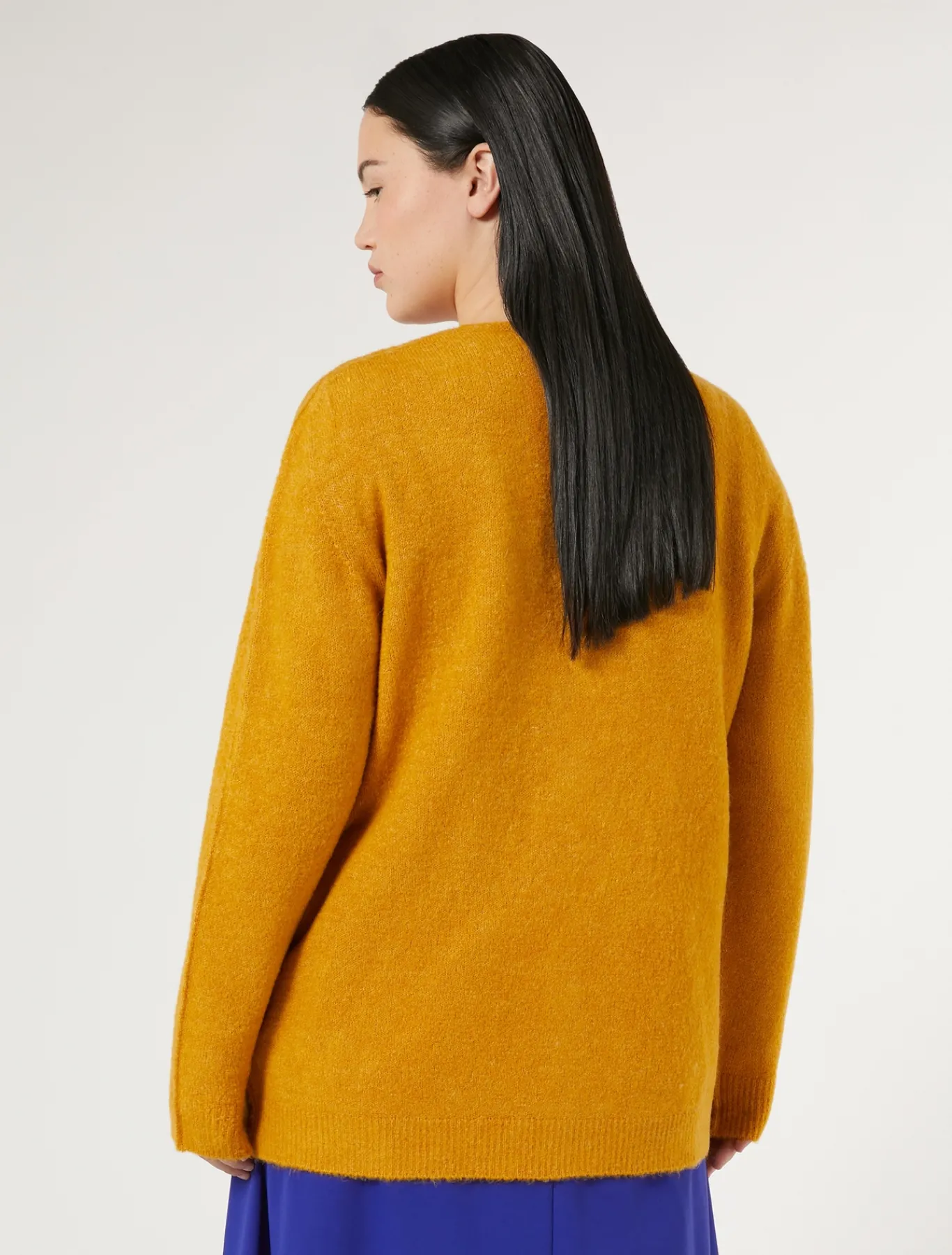 Marina Rinaldi Maglieria | Maglieria*Cardigan in lana soft SENAPE