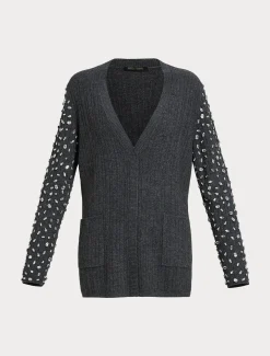 Marina Rinaldi Maglieria | Maglieria*Cardigan in misto cachemire GRIGIOSCURO