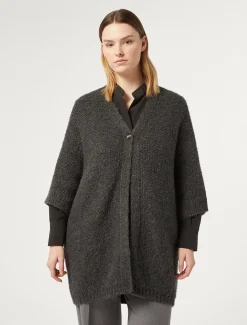 Marina Rinaldi Maglieria | Maglieria*Cardigan in misto lana GRIGIOMEDIO