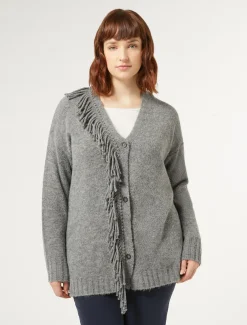 Marina Rinaldi Maglieria | Maglieria*Cardigan in misto lana GRIGIOMEDIO