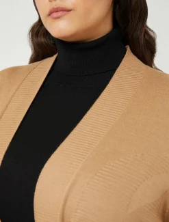 Marina Rinaldi Maglieria | Maglieria*Cardigan in misto lana CAMMELLO