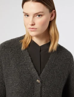 Marina Rinaldi Maglieria | Maglieria*Cardigan in misto lana GRIGIOMEDIO