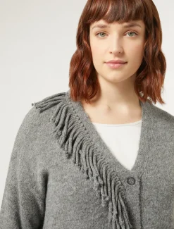 Marina Rinaldi Maglieria | Maglieria*Cardigan in misto lana GRIGIOMEDIO