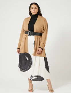 Marina Rinaldi Maglieria | Maglieria*Cardigan in misto lana CAMMELLO