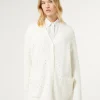 Marina Rinaldi Maglieria | Maglieria*Cardigan in misto lana con strass BIANCO