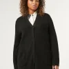 Marina Rinaldi Maglieria | Maglieria*Cardigan in misto lana con strass NERO