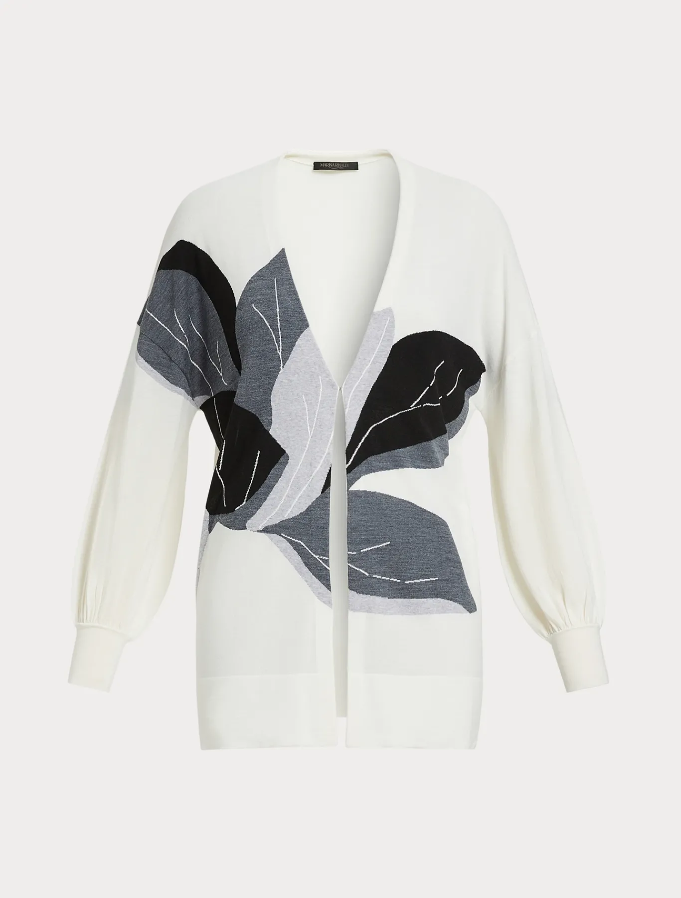 Marina Rinaldi Maglieria | Maglieria*Cardigan in misto lana e seta BIANCO