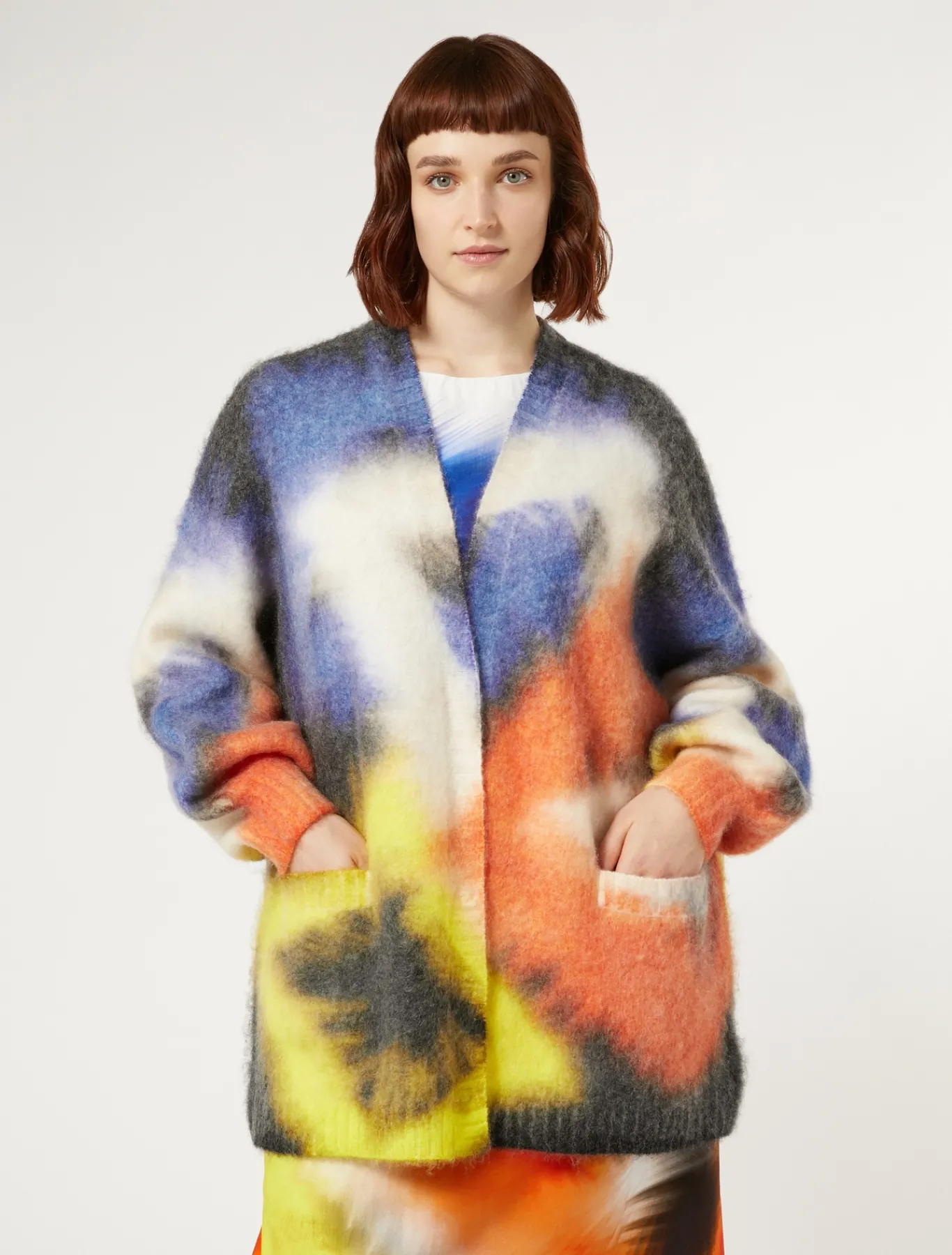 Marina Rinaldi Maglieria | Maglieria*Cardigan in misto mohair NERO