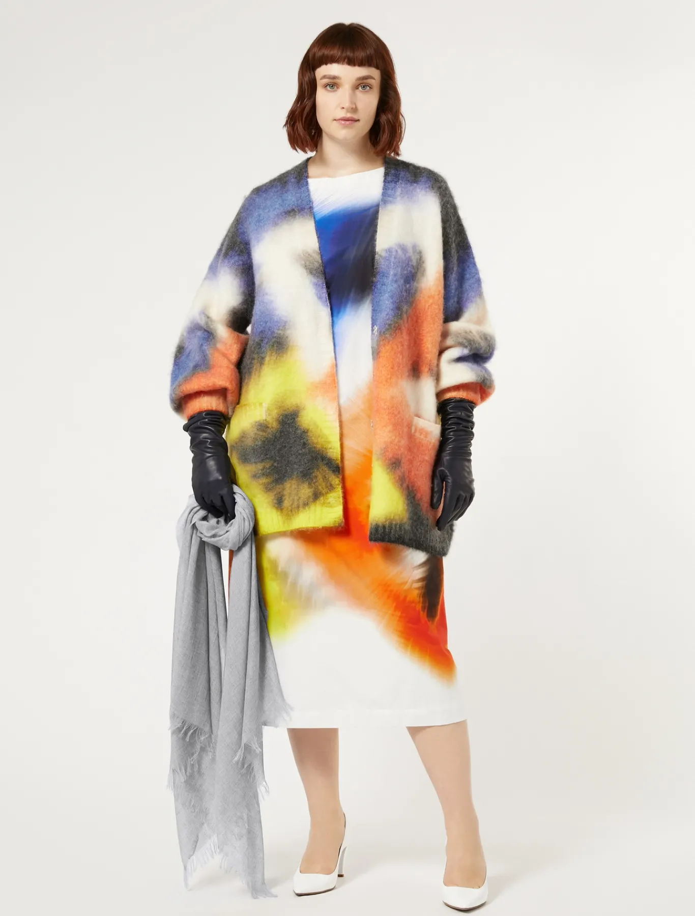 Marina Rinaldi Maglieria | Maglieria*Cardigan in misto mohair NERO