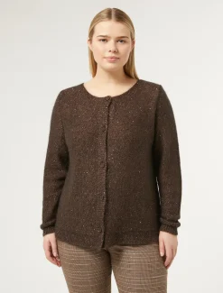 Marina Rinaldi Maglieria | Maglieria*Cardigan in mohair e paillettes TESTAMORO
