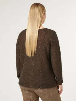 Marina Rinaldi Maglieria | Maglieria*Cardigan in mohair e paillettes TESTAMORO