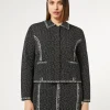 Marina Rinaldi Maglieria | Maglieria*Cardigan in viscosa jacquard NEROBIANCO
