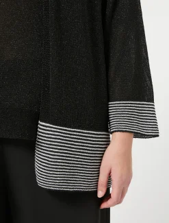Marina Rinaldi Maglieria | Maglieria*Cardigan in viscosa lurex NERO