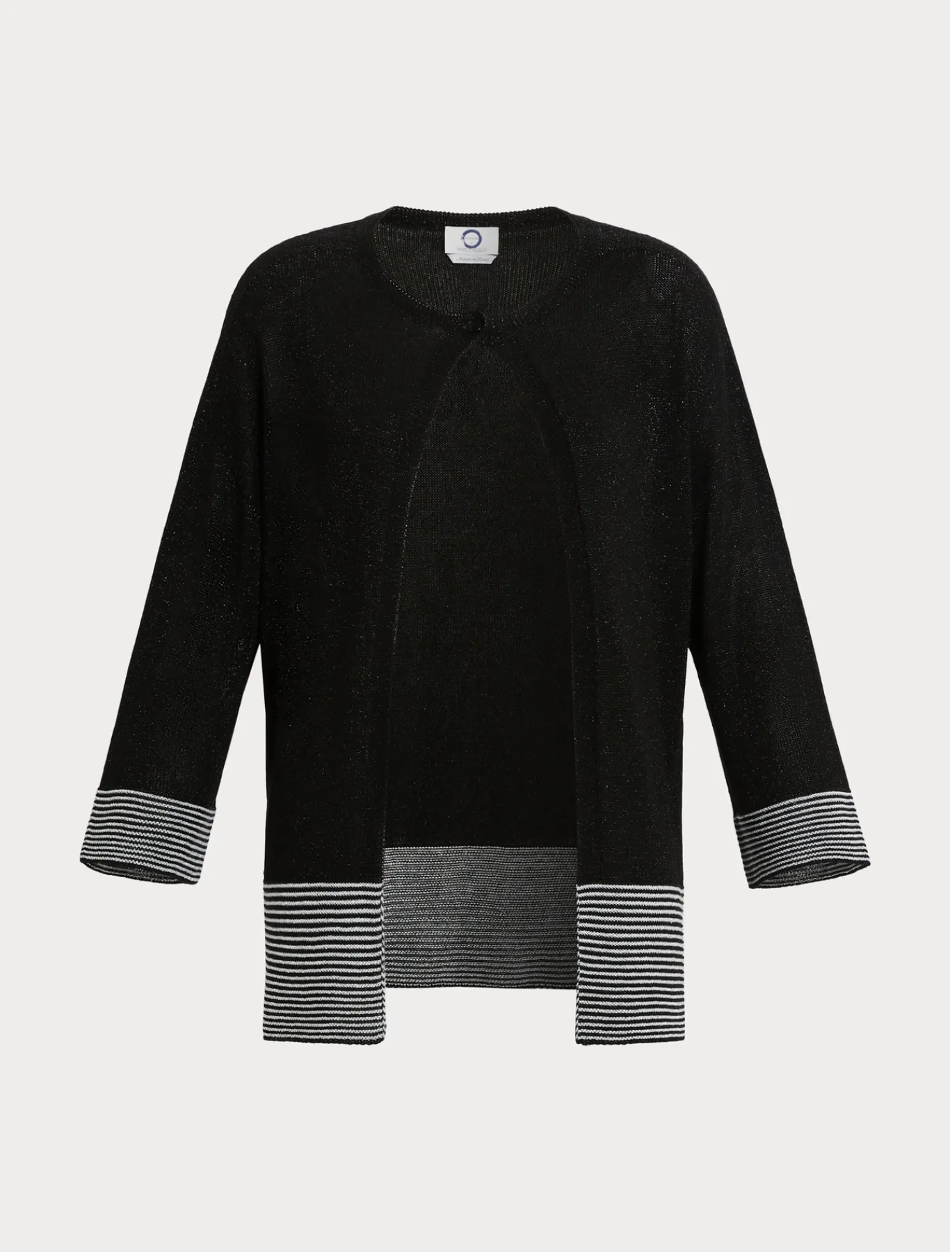 Marina Rinaldi Maglieria | Maglieria*Cardigan in viscosa lurex NERO