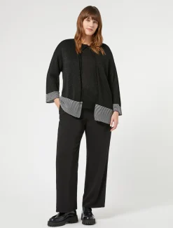 Marina Rinaldi Maglieria | Maglieria*Cardigan in viscosa lurex NERO